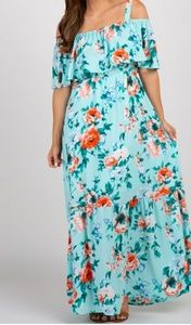 Open Shoulder Maxi Dress
